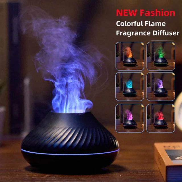 3D Colorful Flame Humidifier